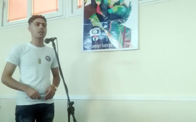 David Perdomo Rojo, joven delegado a Asamblea 9 Congreso de los CDR en Santa Clara.