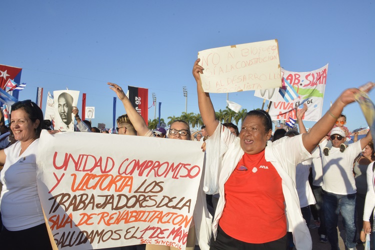 Trabajadores de la Salud en el Primero de Mayo