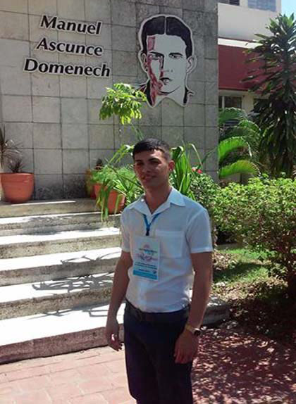 Mario Sergio Rodrí­guez Pérez, segundo delegado directo al Festival Mundial de la Juventud y los Estudiantes de Sochi 2017. 