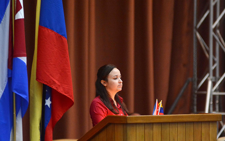 Jennifer Bello Martínez, presidenta de la FEU. Jennifer Bello Martínez, presidenta de la FEU.