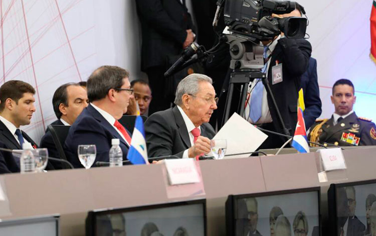 Raúl Castro pronuncia discurso en la XV Cumbre ALBA-TCP.