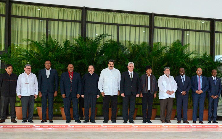 Foto oficial de la  XVI Cumbre ALBA-TCP, 14 de diciembre de 2018, La Habana.