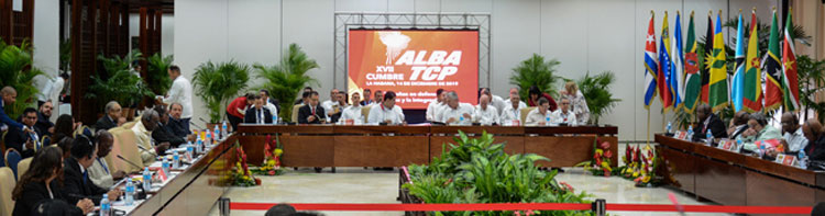 Plenario de la Presidencia de la XVII Cumbre de la Alianza Bolivariana para los Pueblos de Nuestra América -Tratado de Comercio de los Pueblos (ALBA-TCP). Plenario de la Presidencia de la XVII Cumbre de la Alianza Bolivariana para los Pueblos de Nuestra América -Tratado de Comercio de los Pueblos (ALBA-TCP).