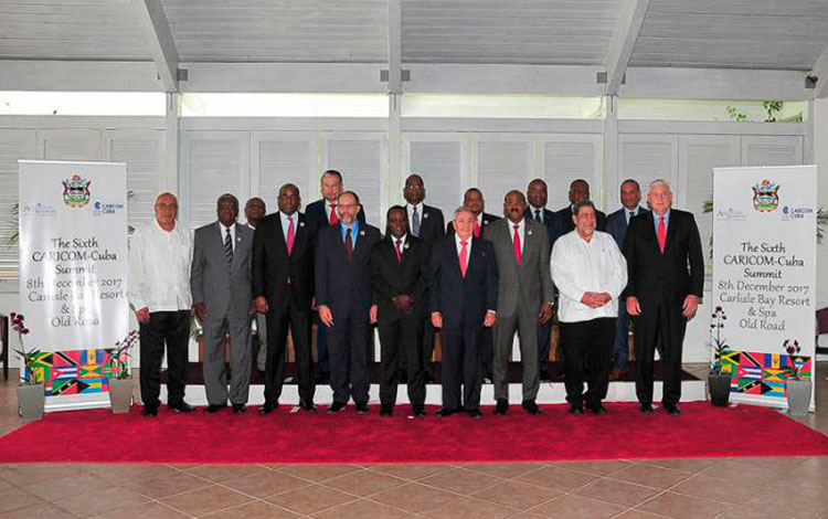 Foto oficial de la Sexta Cumbre Caricom-Cuba.