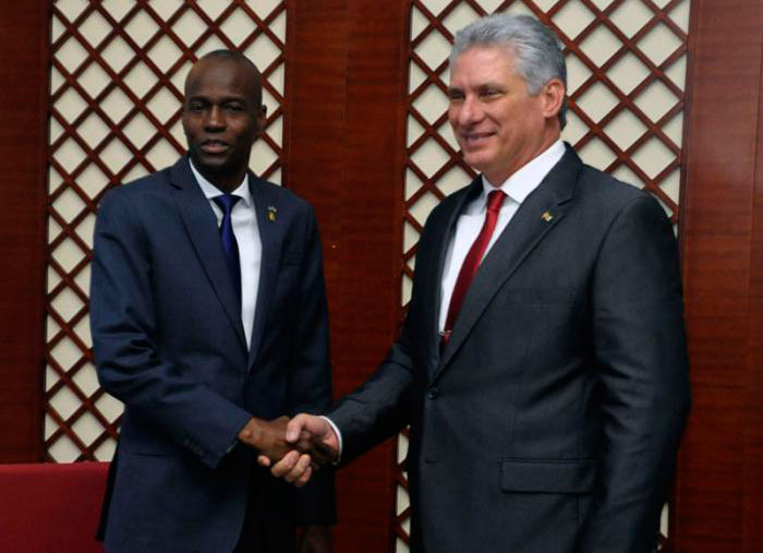 Miguel Dí­az-Canel y Jovenel Moise, presidente de Haití­.