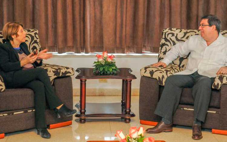 Canciller cubano recibió a Relatora Especial de la ONU 