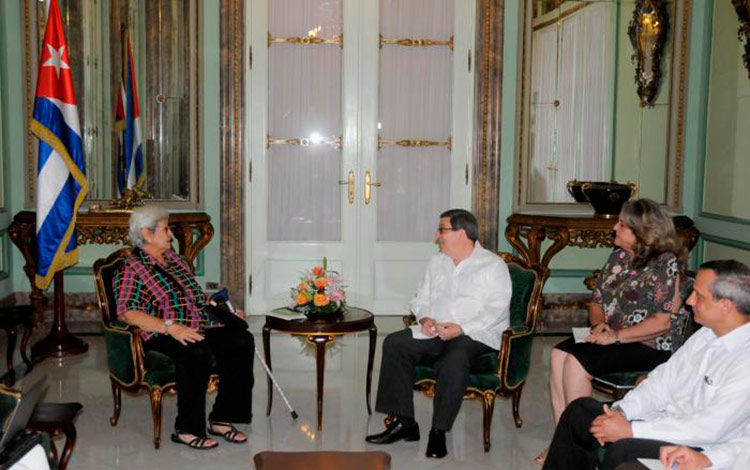 Bruno Rodríguez y Virginia Dandan.