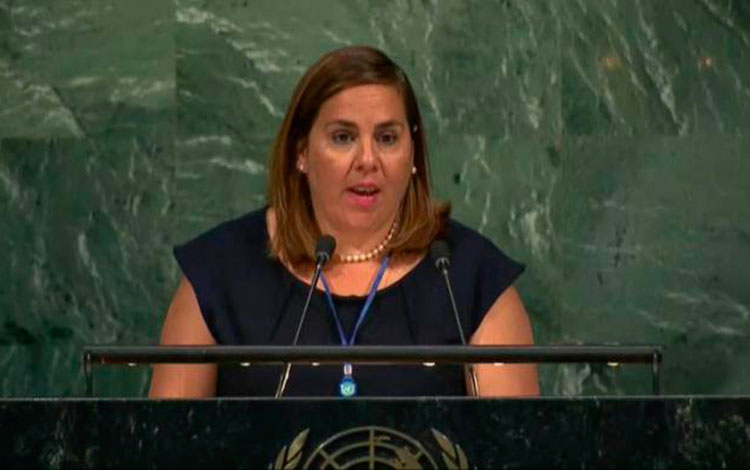 Ana Silvia Rodríguez, representante permanente alterna de Cuba ante la ONU.