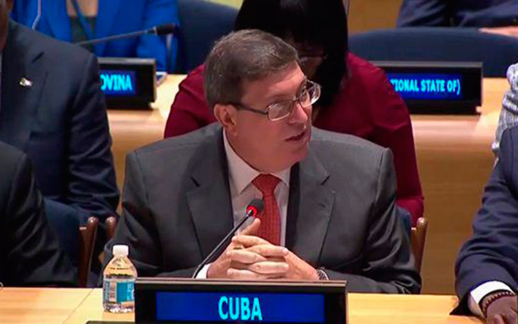 Canciller de Cuba, Bruno Rodríguez, en la ONU.