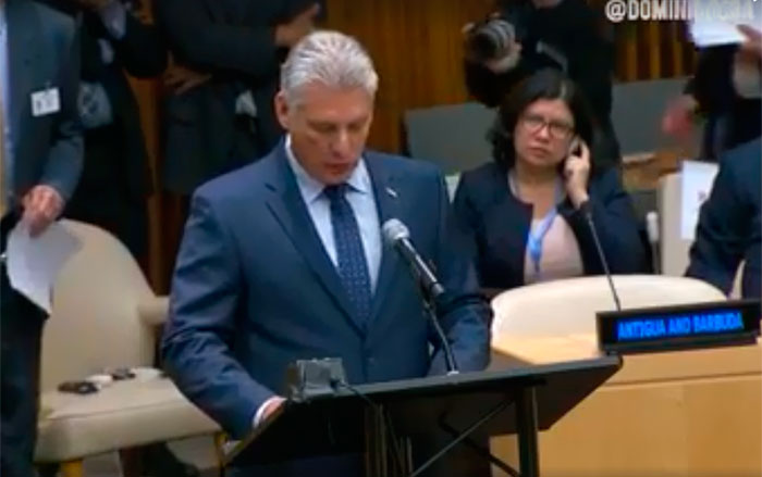 Discurso de Miguel Díaz-Canel Bermúdez, presidente de Cuba, en 73 Asamblea General de la ONU. Discurso de Miguel Díaz-Canel Bermúdez, presidente de Cuba, en 73 Asamblea General de la ONU.