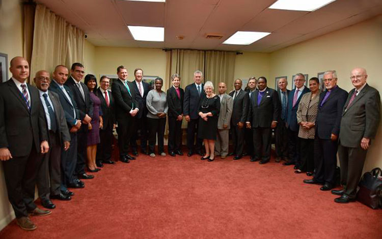 Encuentro del presidente de Cuba, Miguel Díaz-Canel, con líderes religiosos de los Estados Unidos.