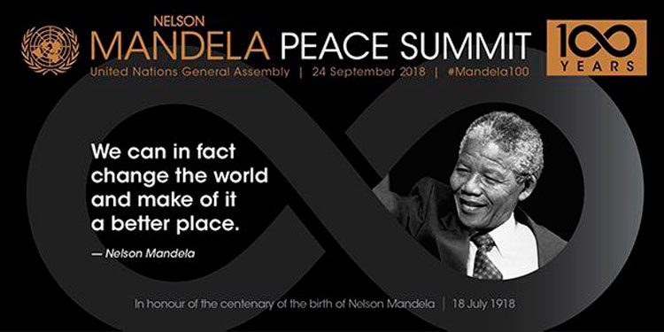 Cartel de la Cumbre de Paz Nelson Mandela, 24 de septiembre de 2018.