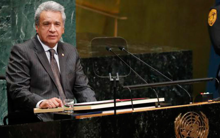 Lenín Moreno, presidente de Ecuador, interviene en 73 Asamblea General de Naciones Unidas. Lenín Moreno, presidente de Ecuador, interviene en 73 Asamblea General de Naciones Unidas.