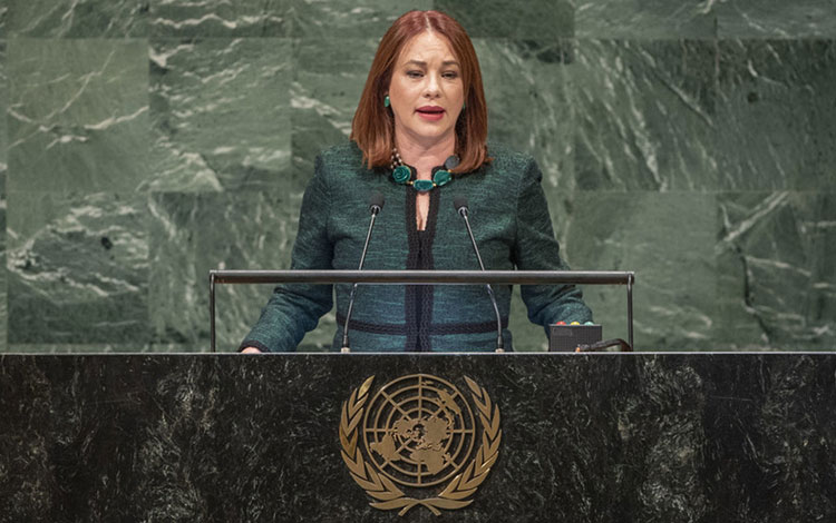Ecuatoriana María Fernanda Espinosa, presidenta del 73 Período de Sesiones de la Asamblea General de Naciones Unidas. Ecuatoriana María Fernanda Espinosa, presidenta del 73 Período de Sesiones de la Asamblea General de Naciones Unidas.
