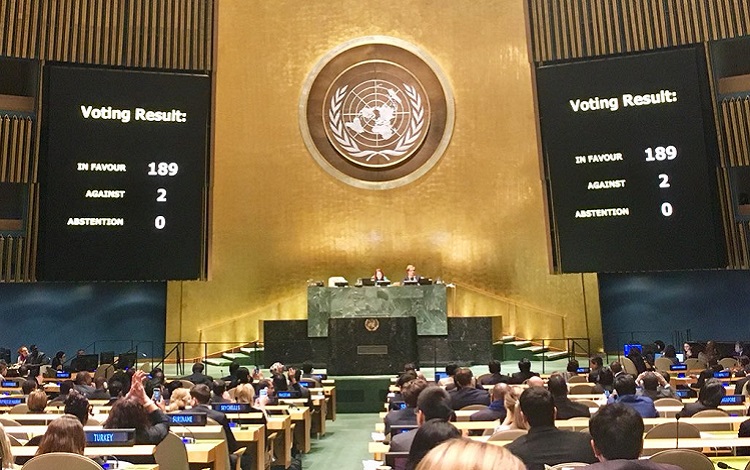 Resultados de las votaciones en la ONU