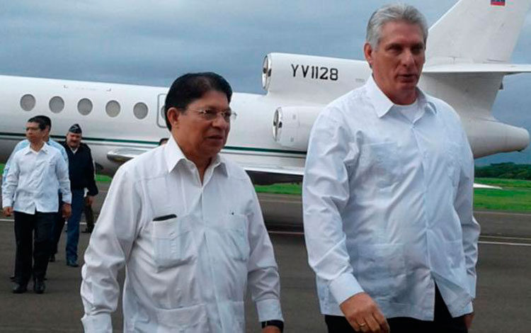 Díaz-Canel llegó a Nicaragua