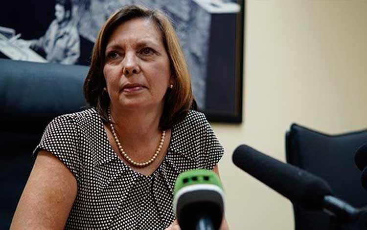 Josefina Vidal Ferreiro, Directora General de Estados Unidos de América, del Ministerio de Relaciones Exteriores (MINREX), en conferencia de prensa. Foto: Leysi Rubio/ Cubadebate.
