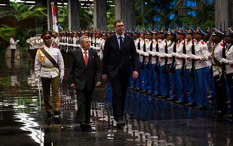 Recibió Raúl al Presidente de Serbia