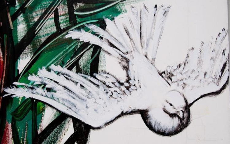 Mural por la paz de la brigada Martha Machado