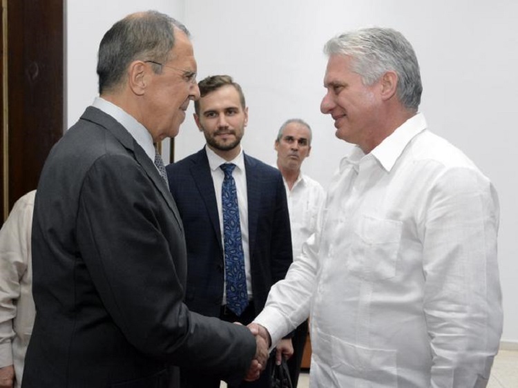 Díaz-Canel recibió al Canciller de Rusia