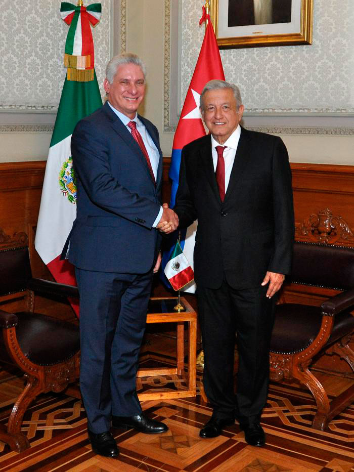Andrés Manuel López Obrador y Miguel Díaz-Canel Bermúdez, presidentes de México y Cuba, respectivamente. Andrés Manuel López Obrador y Miguel Díaz-Canel Bermúdez, presidentes de México y Cuba, respectivamente.
