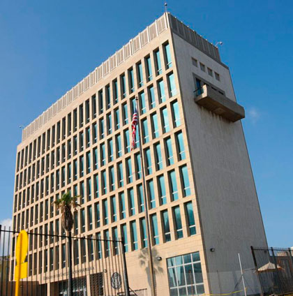 Embajada de Estdos Unidos en La Habana.