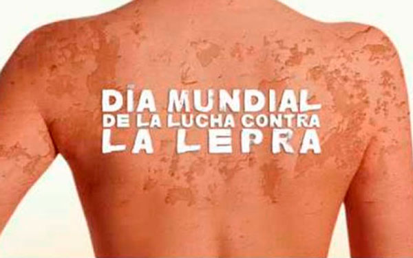 Cartel por el Día Mundial de Lucha contra la Lepra.