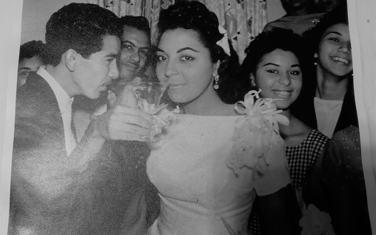 Margarita y Rolando el día de su boda, el 14 de febrero de 1960