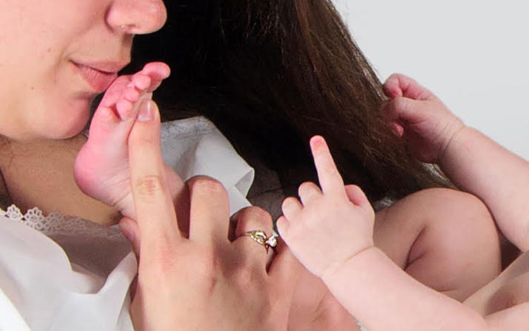 Madre con su bebé.