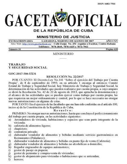 Gaceta Oficial. Gaceta Oficial.