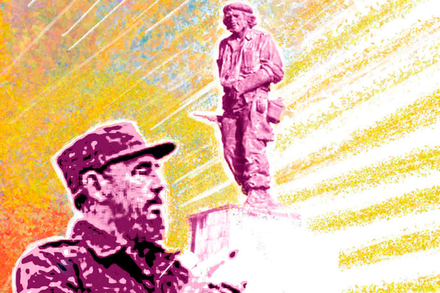 Ilustración sobre presencia de Fidel en la Plaza del Che, el 30 de septiembre de 1996.