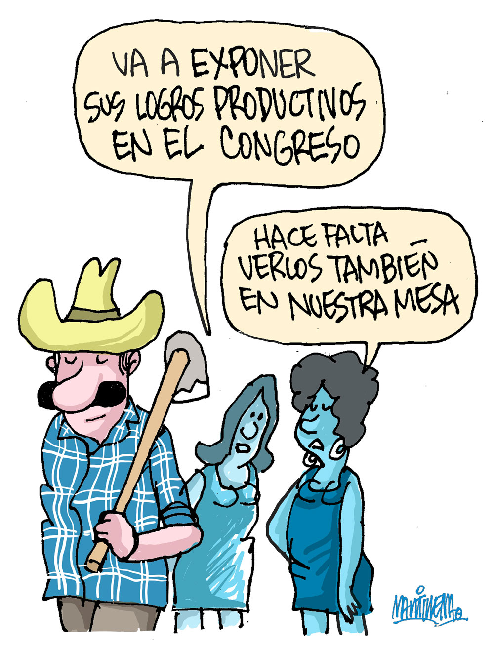 Comentario gráfico de Alfredo Martirena por el Día del Campesino y el Congreso de la ANAP.