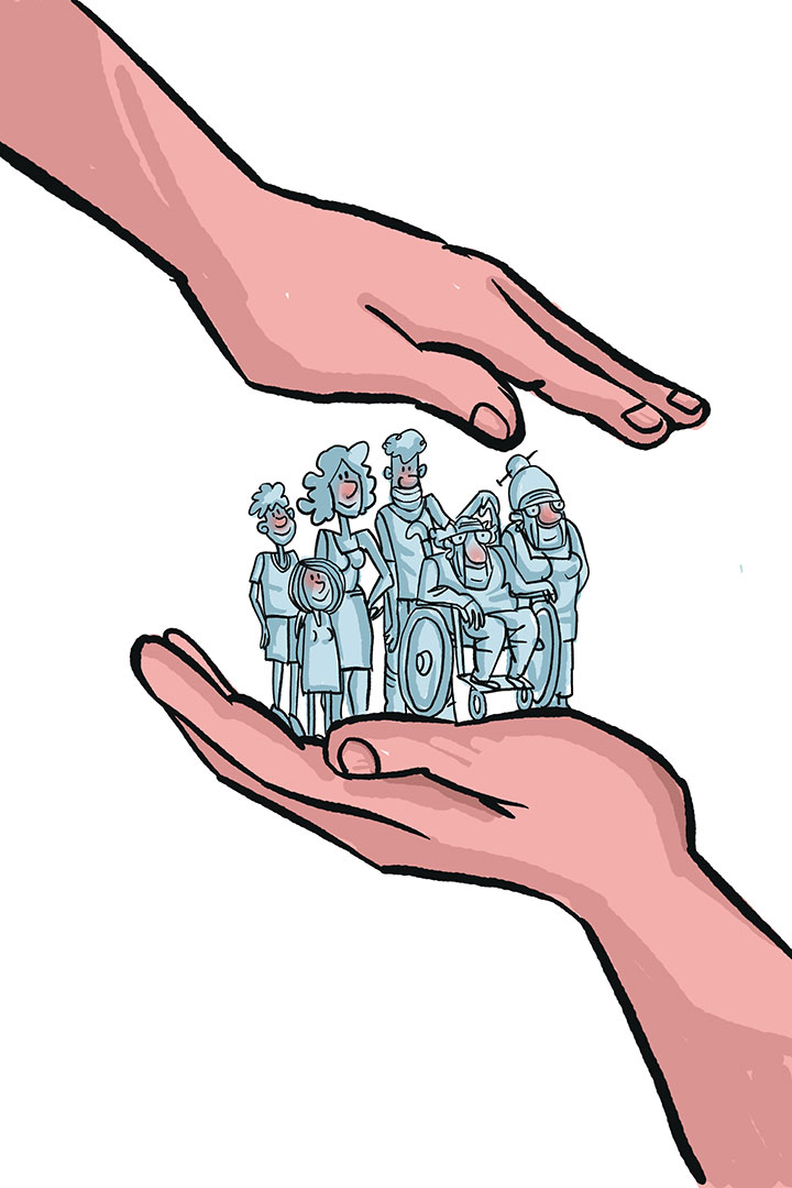 Caricatura de Alfredo Martirena sobre aplicación del Código de las Familias.