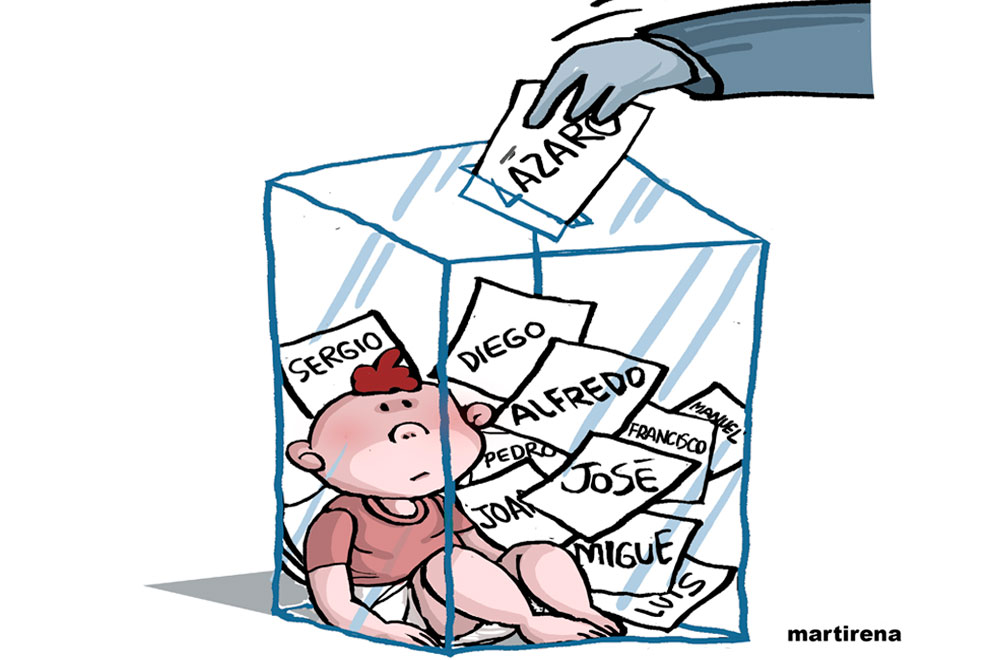 Ilustración de Alfredo Martirena sobre los nombres.