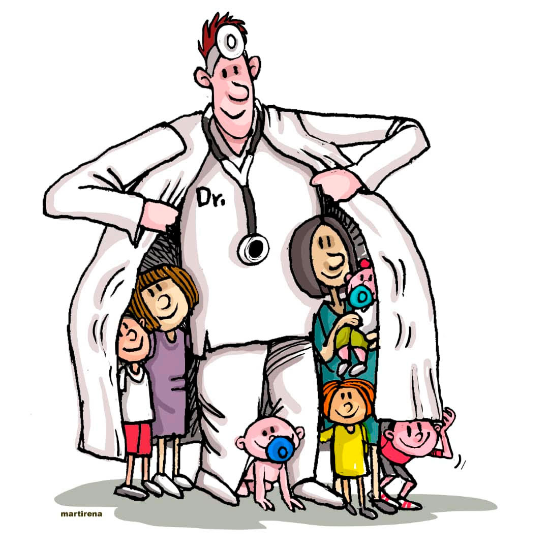 Ilustración de Alfredo Martirena sobre el Día de la Medicina Latinoamericana.