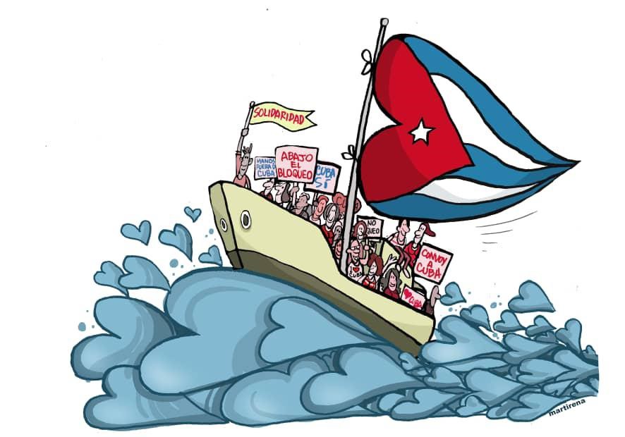 Comentario gráfico de Martirena sobre la solidaridad con Cuba