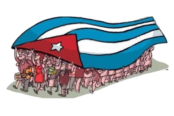 Ilustración de Alfredo Martirena sobre la cultura cubana.