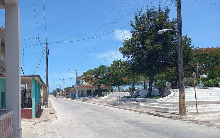 Calle del municipio de Corralillo.