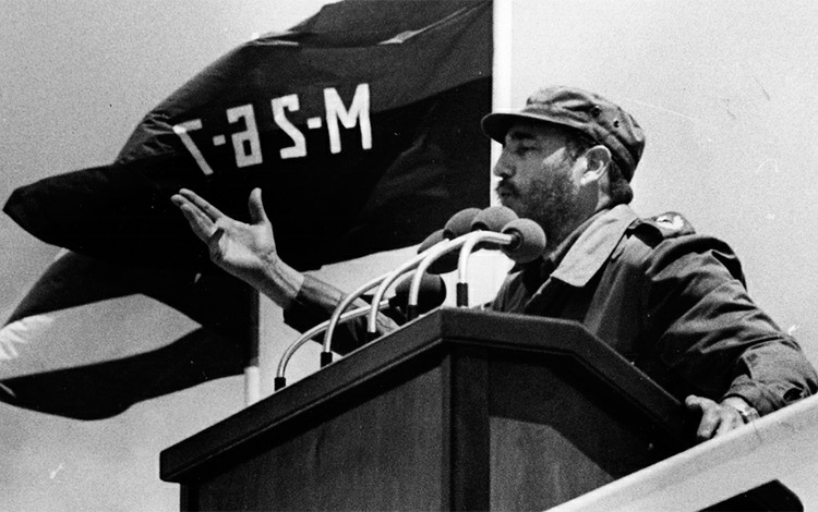 Fidel en acto por el 26 de Julio en Villa Clara.