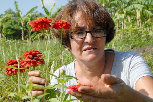 Lidia Cano, floricultora.