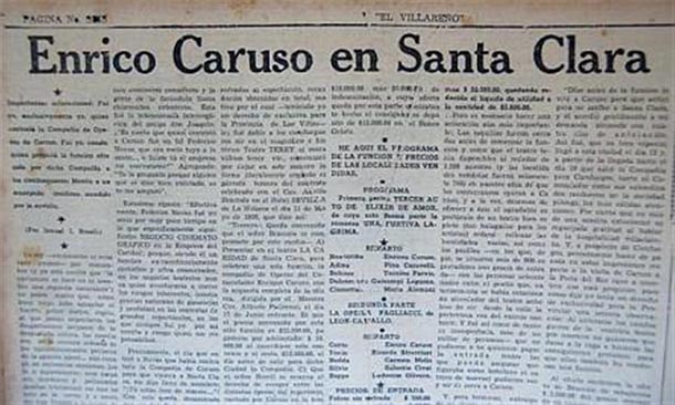 El Villareño, Caruso en Santa Clara El Villareño, Caruso en Santa Clara