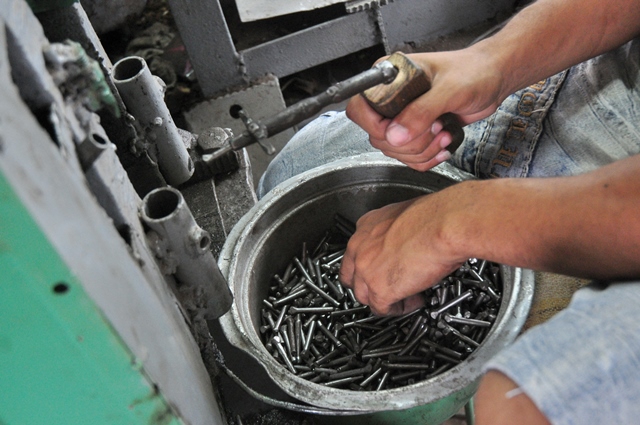 Clavos de herrar producidos en Placetas, Villa Clara