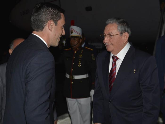 Llegada de Raúl Castro Ruz a Panamá.