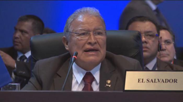 El presidente de El Salvador, Salvador Sánchez Cerén