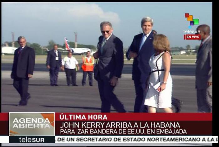 John Kerry arriba a La Habana.