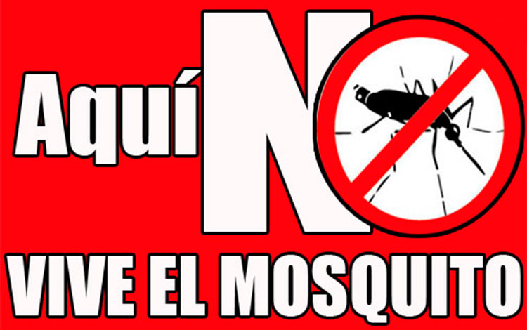 Cartel sobre combate al Aedes aegypti.