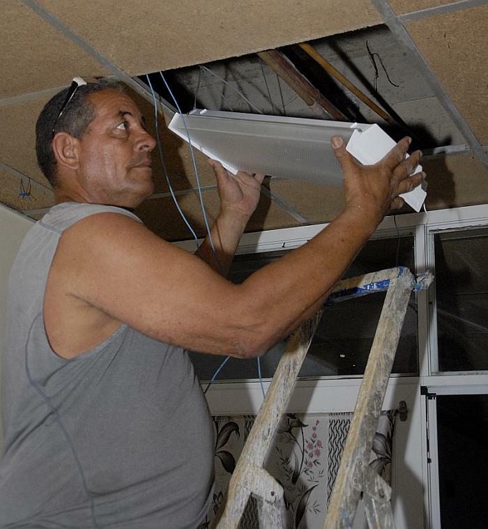 Labores constructivas en el hospital 9 de Abril.