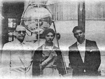 Yuri Tristá con dos de sus hijos.