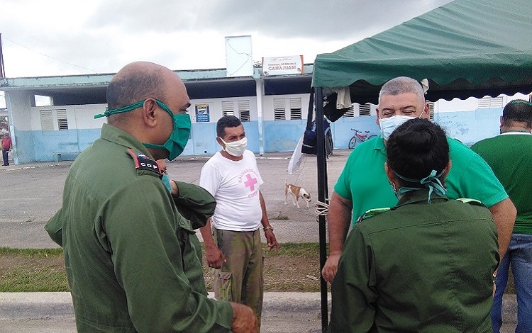 Punto de Control Sanitario en Camajuaní, Villa Clara