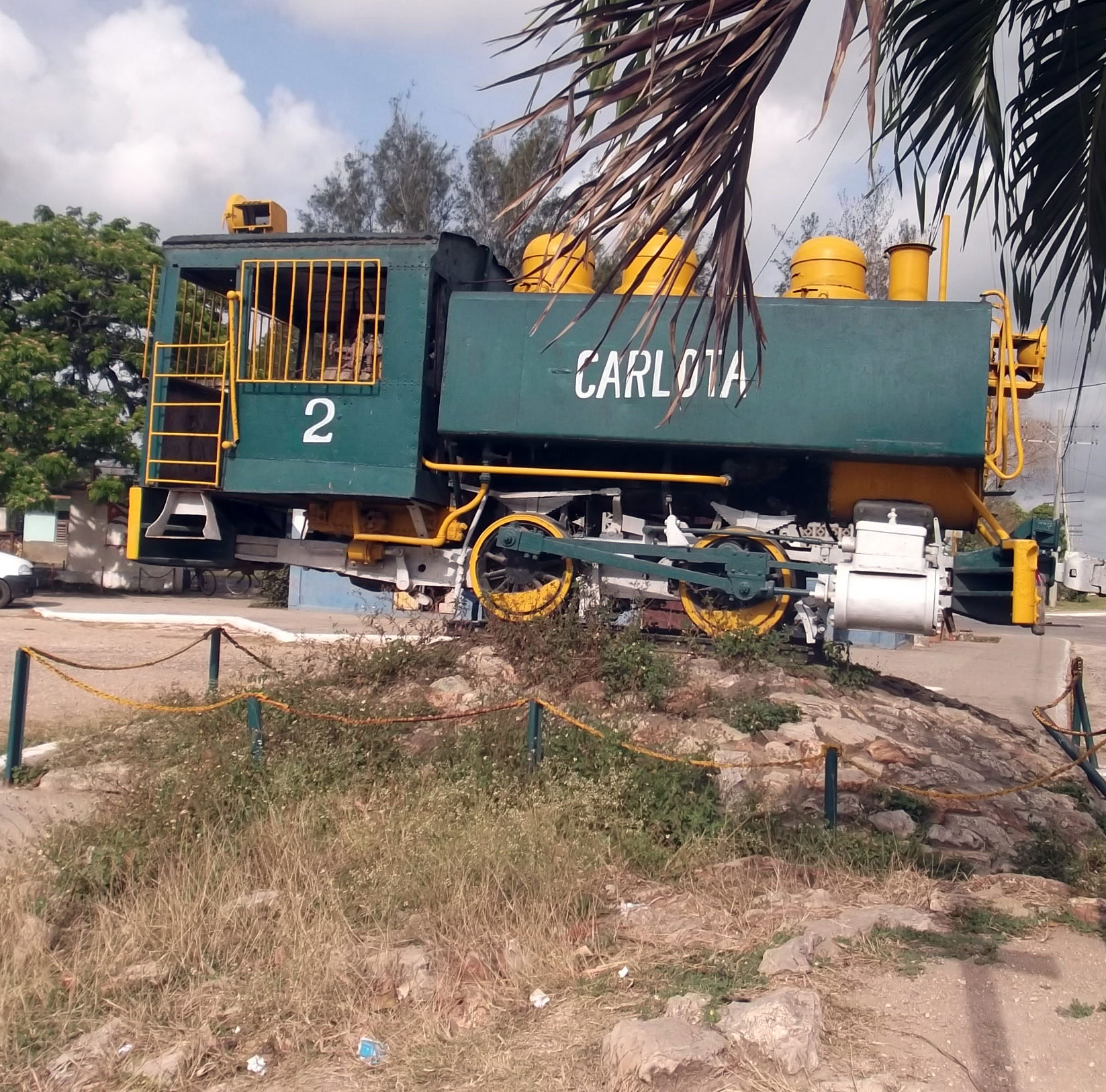 Locomotora del antiguo central Ramona.